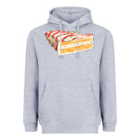 Heather Grey white christmas cake Heavyweight Hoodie - FaDigitalArtStudio