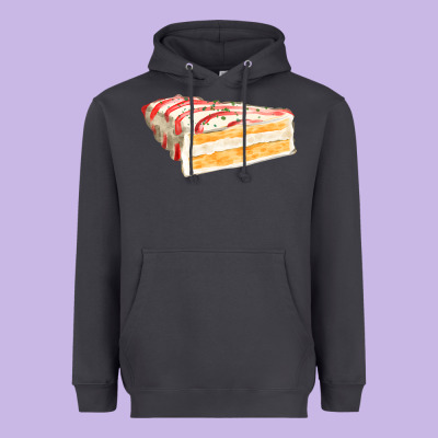 White Christmas Cake Heavyweight Hoodie Designed By Fadigitalartstudio