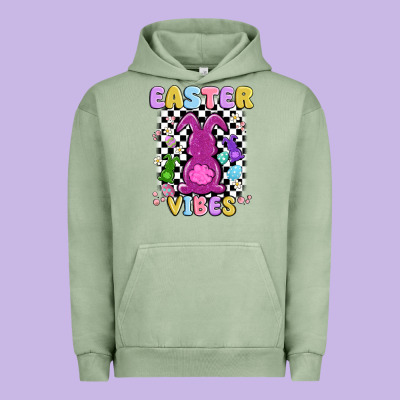 Easter Vibes Peep Faux Sequin Urban Hoodie Designed By Maliassmallbusiness