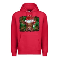 Cardinal christmas leopard buffalo plaid baby highland cow Premium Hoodie - BarkalooDesign
