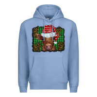 Colony Blue christmas leopard buffalo plaid baby highland cow Premium Hoodie - BarkalooDesign
