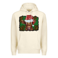 Sandshell christmas leopard buffalo plaid baby highland cow Premium Hoodie - BarkalooDesign
