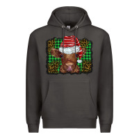 Smoke christmas leopard buffalo plaid baby highland cow Premium Hoodie - BarkalooDesign