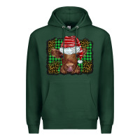 Sports Green christmas leopard buffalo plaid baby highland cow Premium Hoodie - BarkalooDesign