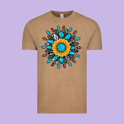 Gemstone Sunflower Vintage Tee Designed By Artiststas