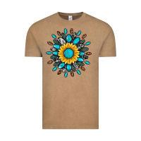 Vintage Coffee gemstone sunflower Vintage Tee - Artiststas