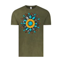 Vintage Olive gemstone sunflower Vintage Tee - Artiststas