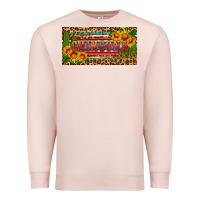 Pale Pink Chingona license plate Premium Sweatshirt - HRA Design Shop