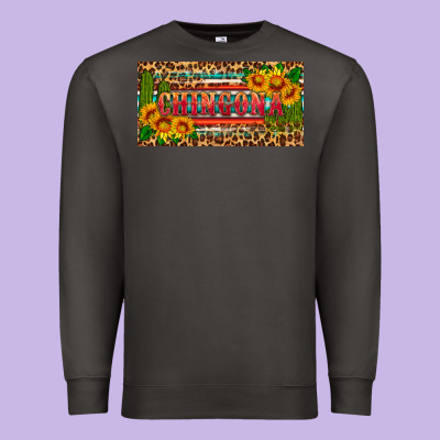Chingona License Plate Premium Sweatshirt Designed By Hra Design Shop