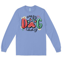 Colony Blue crazy dog lady Long Sleeve Tee - MaliasSmallBusiness