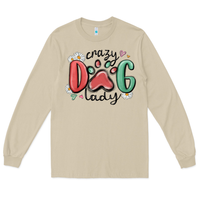 Crazy Dog Lady Long Sleeve Tee by MaliasSmallBusiness | Teevron