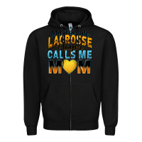 Black my favorite lacrosse player calls me mom Zipper Hoodie - Zillion Design Studio