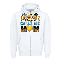 White my favorite lacrosse player calls me mom Zipper Hoodie - Zillion Design Studio