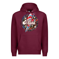 Burgundy Western Mini Patriotic Premium Hoodie - LillyAllenDesigns