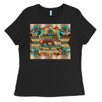 Black bear native animal  pelt  tumbler Ladies Tee - BarkalooDesign
