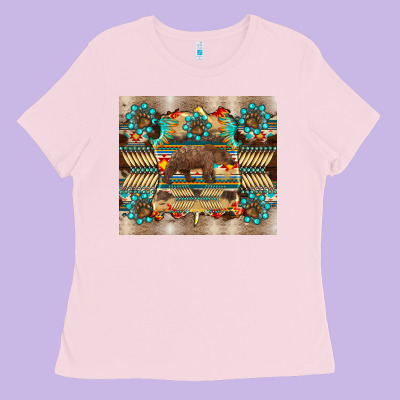 Bear Native Animal  Pelt  Tumbler Ladies Tee Designed By Barkaloodesign