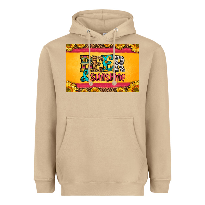 Beer And Sunshine Skinny Metal Can Holder Heavyweight Hoodie by HRA Design Shop | Teevron