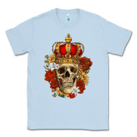 Dusty Blue Skull King Classic Tee - RanaPortraitStore