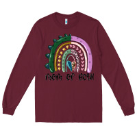 Burgundy mom of both rainbow Long Sleeve Tee - MaliasSmallBusiness