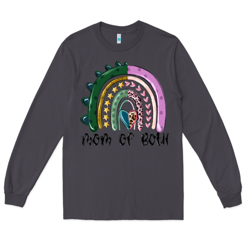 Mom Of Both Rainbow Long Sleeve Tee by MaliasSmallBusiness | Teevron