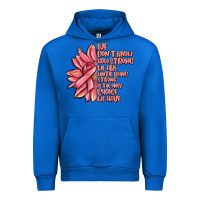 Cobalt pink sunflower and cancer ribbon breast cancer Urban Hoodie - MaliasSmallBusiness