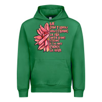 Emerald pink sunflower and cancer ribbon breast cancer Urban Hoodie - MaliasSmallBusiness