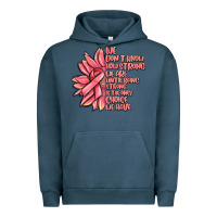 Pigment Midnight Navy pink sunflower and cancer ribbon breast cancer Urban Hoodie - MaliasSmallBusiness
