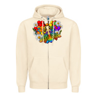 Sandshell pride bee with daisy lgbtq Zipper Hoodie - texasbilliewilder