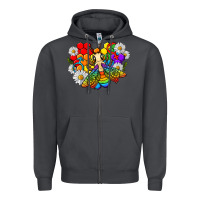 Smoke pride bee with daisy lgbtq Zipper Hoodie - texasbilliewilder