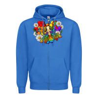 True Royal pride bee with daisy lgbtq Zipper Hoodie - texasbilliewilder