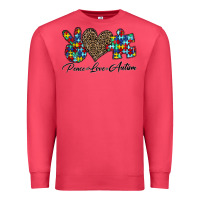 Cardinal peace love autism1 Premium Sweatshirt - CowhideDigitalArt
