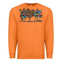 Carrot peace love autism1 Premium Sweatshirt - CowhideDigitalArt