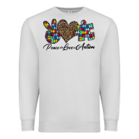Dove Grey peace love autism1 Premium Sweatshirt - CowhideDigitalArt