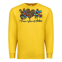Lemon peace love autism1 Premium Sweatshirt - CowhideDigitalArt