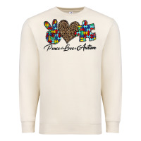 Sandshell peace love autism1 Premium Sweatshirt - CowhideDigitalArt