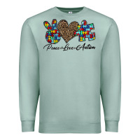 Seafoam peace love autism1 Premium Sweatshirt - CowhideDigitalArt