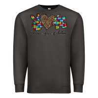 Smoke peace love autism1 Premium Sweatshirt - CowhideDigitalArt