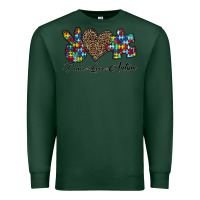 Sports Green peace love autism1 Premium Sweatshirt - CowhideDigitalArt