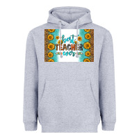 Heather Grey best teacher ever skinny metal can holder Heavyweight Hoodie - HRA Design Shop