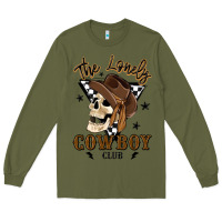 Army Green the lonely cowboy club Long Sleeve Tee - MaliasSmallBusiness