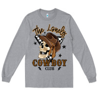 Heather Grey the lonely cowboy club Long Sleeve Tee - MaliasSmallBusiness