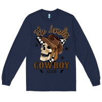 Navy the lonely cowboy club Long Sleeve Tee - MaliasSmallBusiness