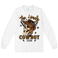White the lonely cowboy club Long Sleeve Tee - MaliasSmallBusiness