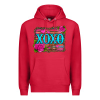 Cardinal xoxo valentine's day pink roses and hearts Premium Hoodie - Jasminsmagicworld