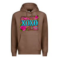Chestnut xoxo valentine's day pink roses and hearts Premium Hoodie - Jasminsmagicworld