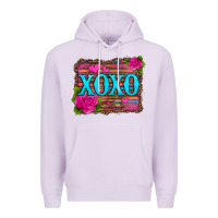 Lilac xoxo valentine's day pink roses and hearts Premium Hoodie - Jasminsmagicworld