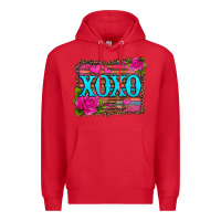 Red xoxo valentine's day pink roses and hearts Premium Hoodie - Jasminsmagicworld