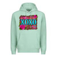 Seafoam xoxo valentine's day pink roses and hearts Premium Hoodie - Jasminsmagicworld