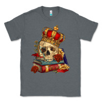 Charcoal Heather Skull With Crown Classic Tee - RanaPortraitStore