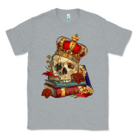 Heather Grey Skull With Crown Classic Tee - RanaPortraitStore